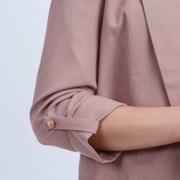 Mauve cuff sleeve blazer - Picture 2 of 4